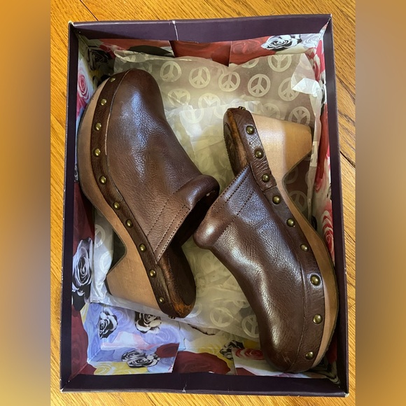 Lucky Brand Cognac Leather Maddox Mule Clog Wmn’s Sz 8.5 - Picture 1 of 10
